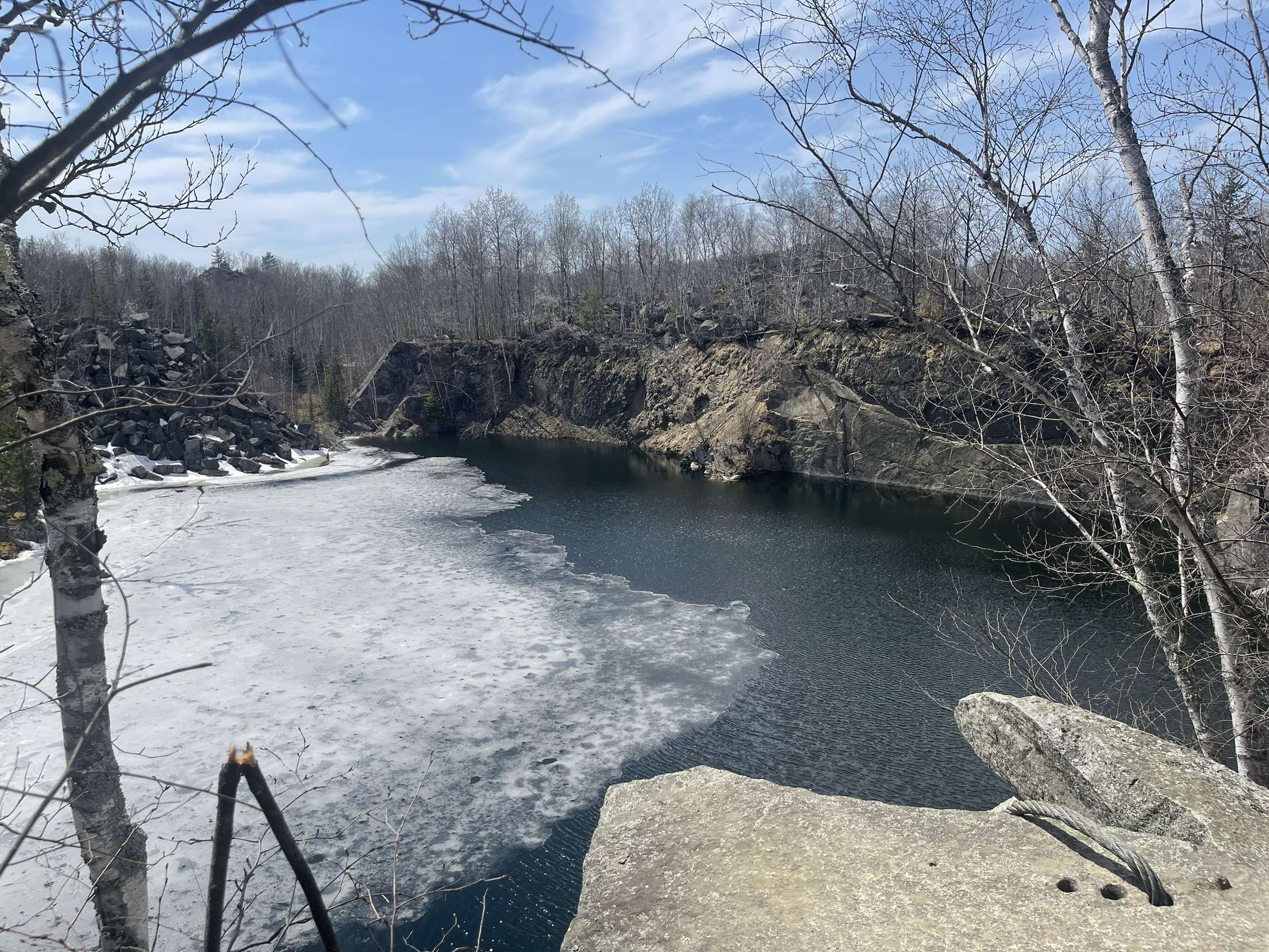 Some rocks and a lake